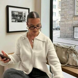 SHEIN Apricot Ribbed Sweater